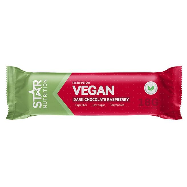 Star Nutrition Vegan protein bar dark chocolate raspberry